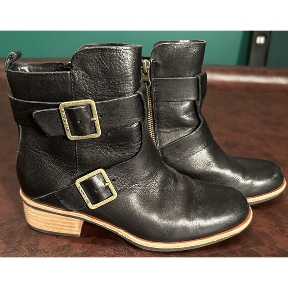 kork ease boots Black Size 7 Medium Women’s Zip B1073 Carson - Picture 1 of 6